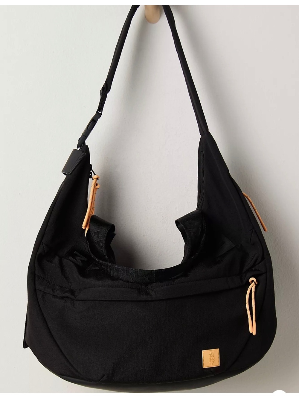 NWT Free People Movement All You Need Convertible Carryall Black Bag